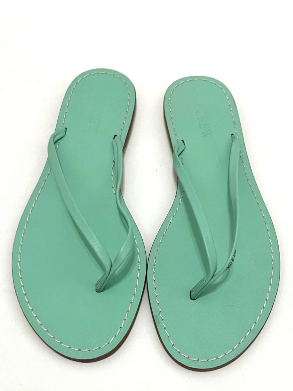 Brand New J. Crew Women's Leather Capri Sandals - Size 8, Color: Sunwashed Mint